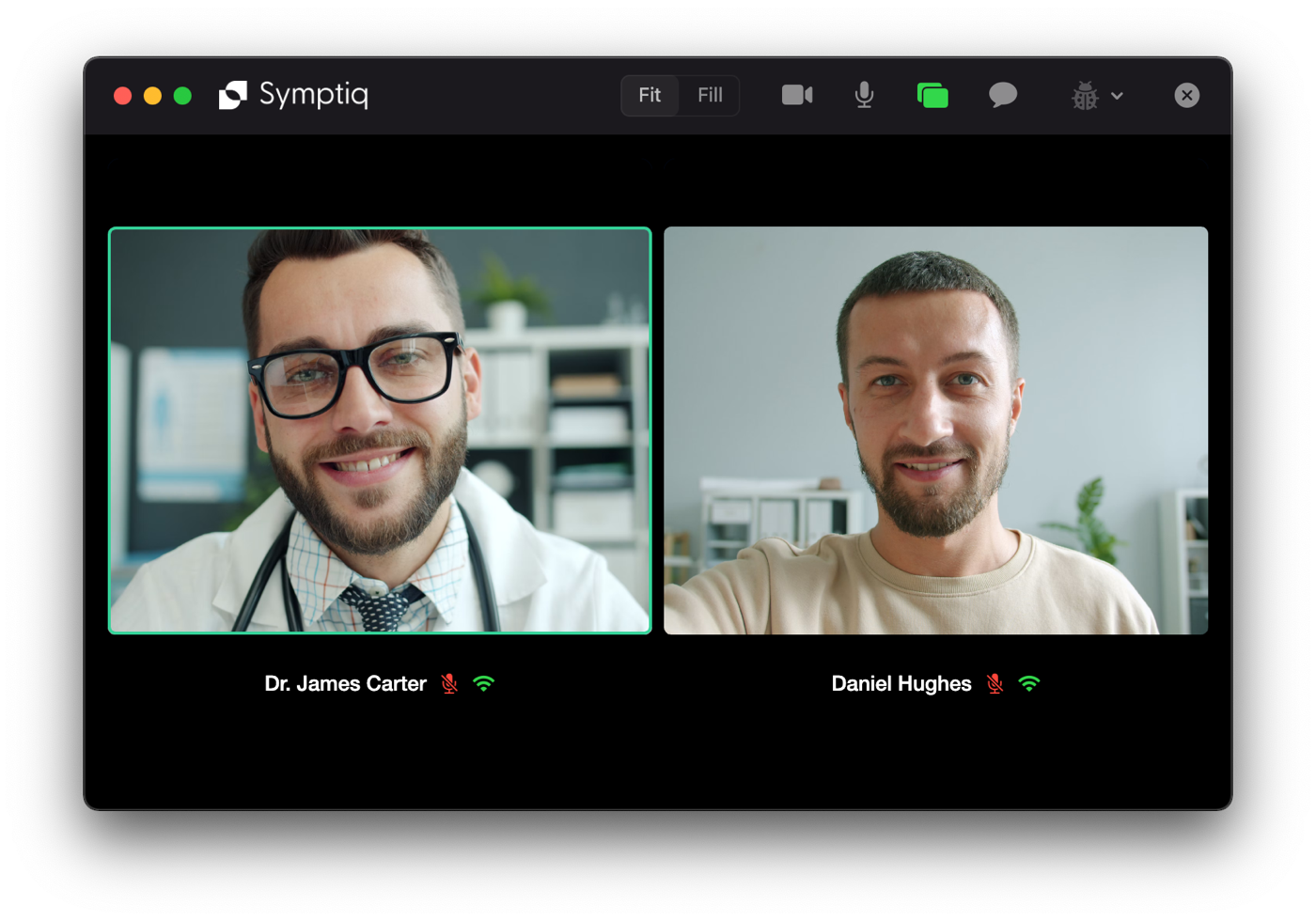 Symptiq live video consultation